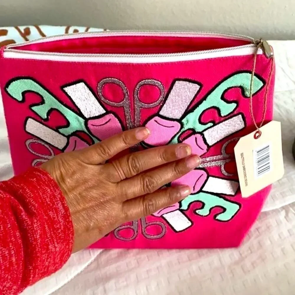 NWT Emma Lomax from  London Large Embroidered Nail bag